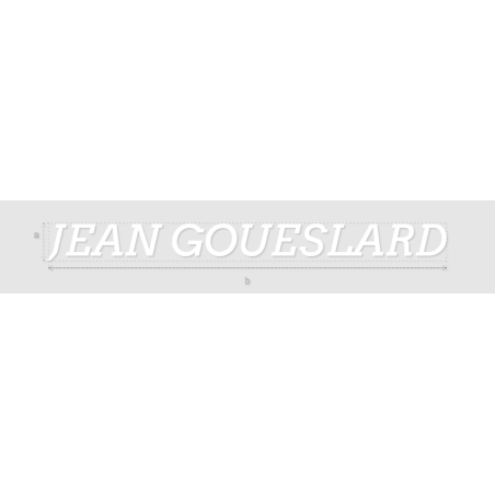 Découpe de lettres : "JEAN GOUESLARD"