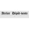 Découpe de lettres : "Atelier  Dépôt-vente"