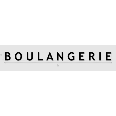 Découpe de lettres : "B O U L A N G E R I E"
