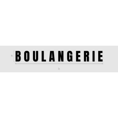 Découpe de lettres : "B O U L A N G E R I E"