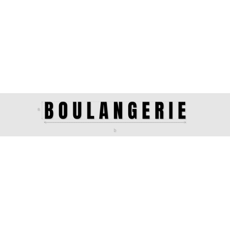 Découpe de lettres : "B O U L A N G E R I E"