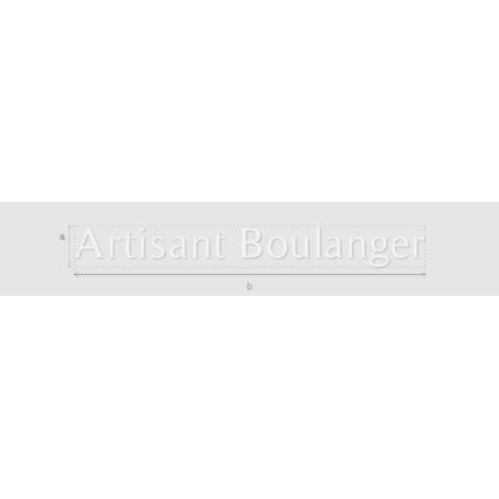 Découpe de lettres : "Artisant Boulanger"