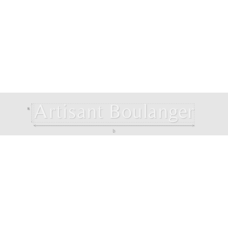 Découpe de lettres : "Artisant Boulanger"