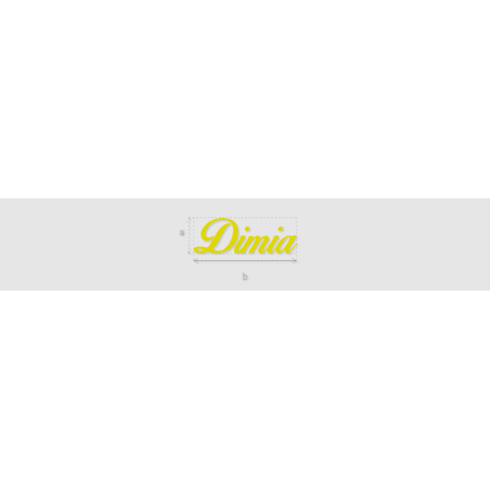 Découpe de lettres : "Dimia"