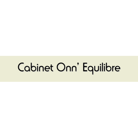 Découpe de lettres : "Cabinet Onn' Equilibre"