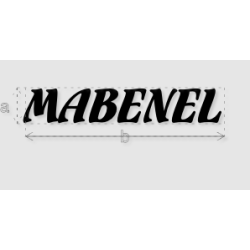 Découpe de lettres : "MABENEL"
