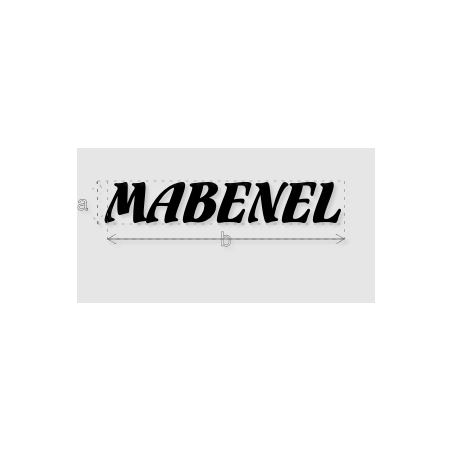 Découpe de lettres : "MABENEL"