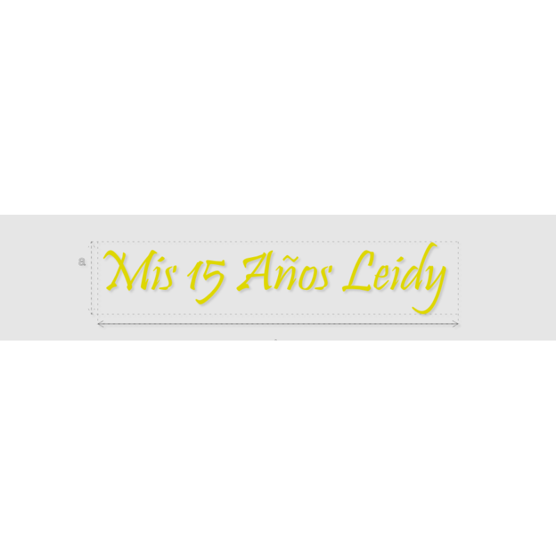 Découpe de lettres : "Mis 15 Años Leidy "