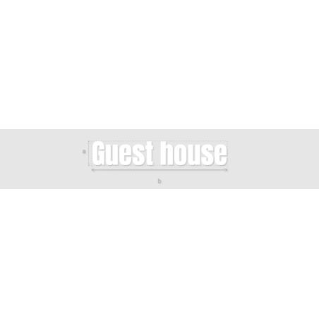 Découpe de lettres : "Guest house"
