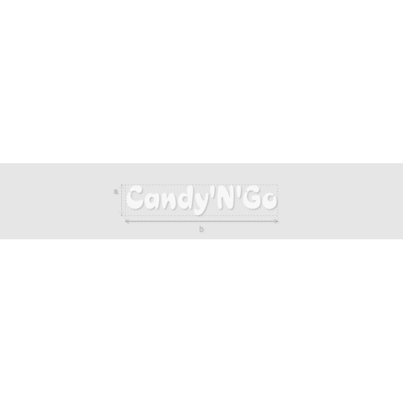 Découpe de lettres : "Candy'N'Go"