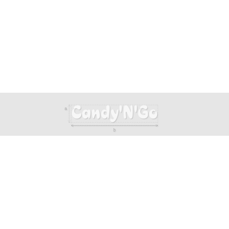 Découpe de lettres : "Candy'N'Go"