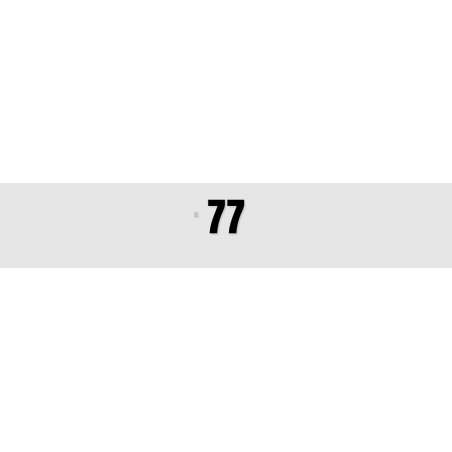 Découpe de lettres : "77"