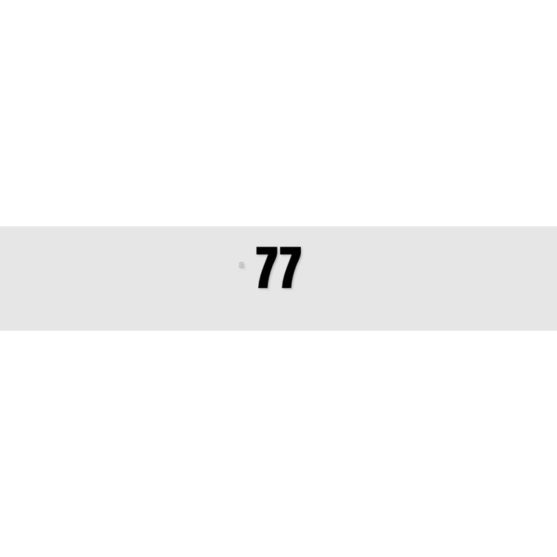 Découpe de lettres : "77"