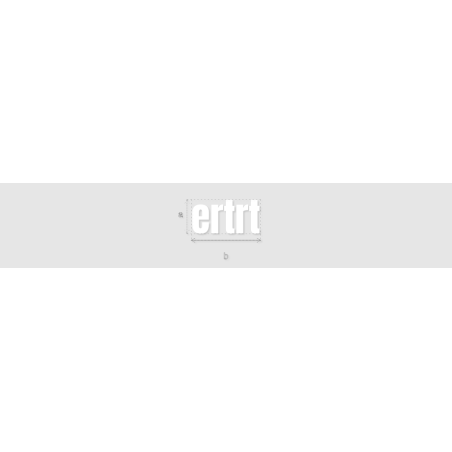 Découpe de lettres : "ertrt"