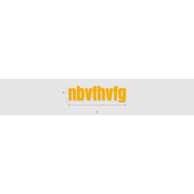 Découpe de lettres : "nbvfhvfg"