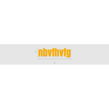 Découpe de lettres : "nbvfhvfg"