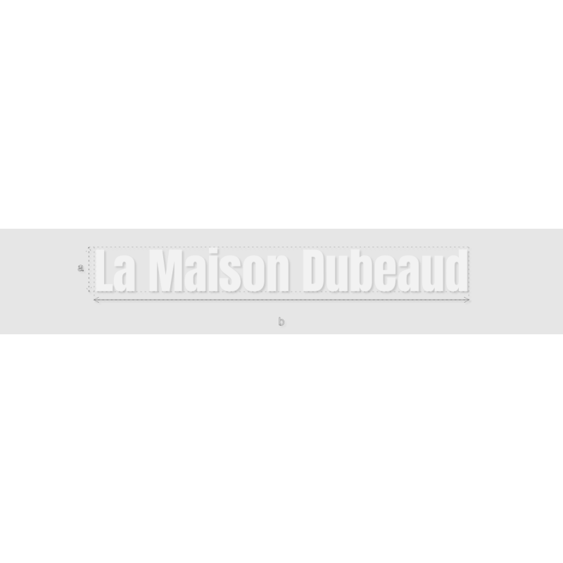 Découpe de lettres : "La Maison Dubeaud"