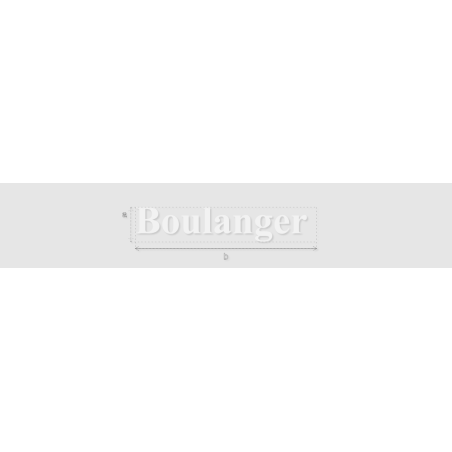 Découpe de lettres : "Boulanger "