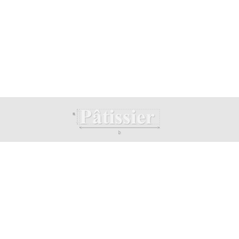 Découpe de lettres : "Pâtissier "