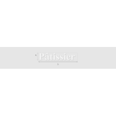Découpe de lettres : "Pâtissier "