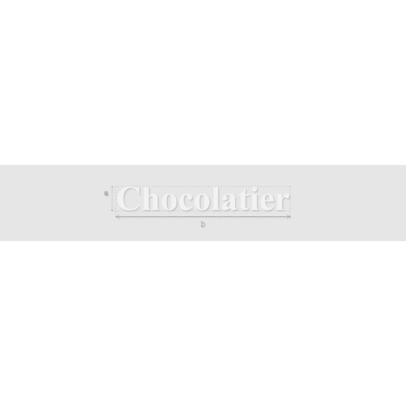 Découpe de lettres : "Chocolatier"