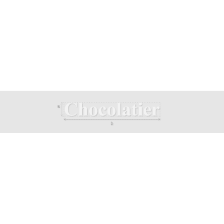 Découpe de lettres : "Chocolatier"