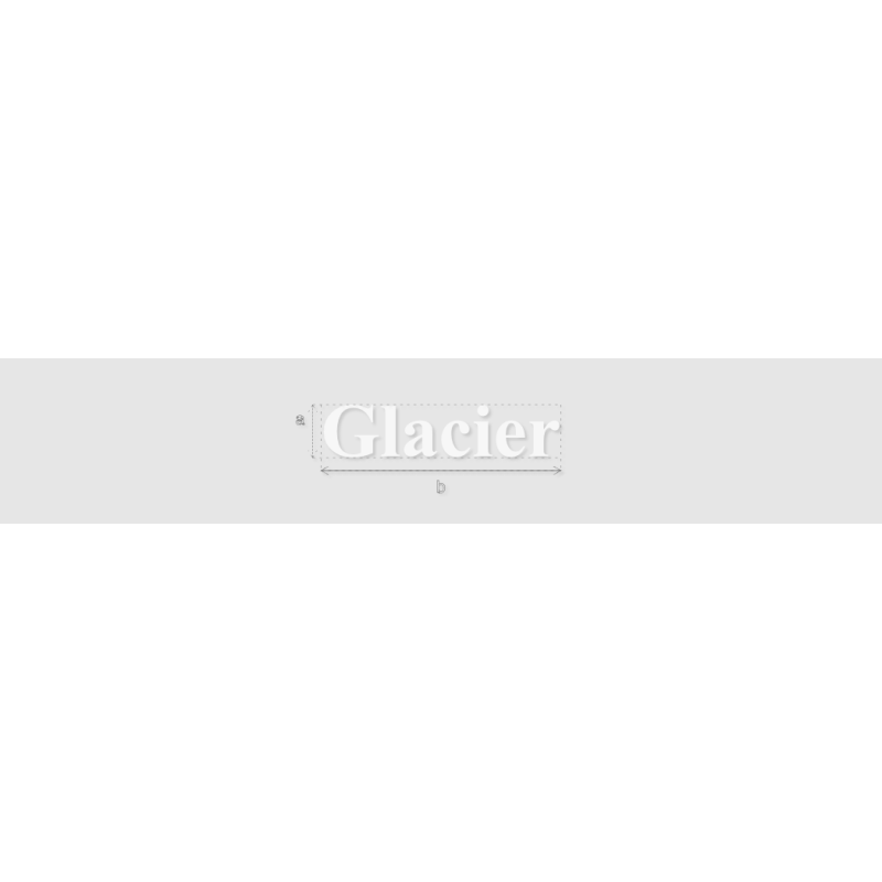 Découpe de lettres : "Glacier"