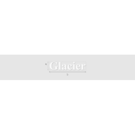 Découpe de lettres : "Glacier"