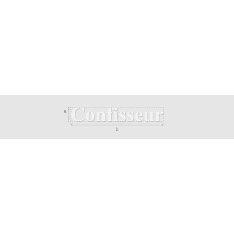 Découpe de lettres : "Confisseur"