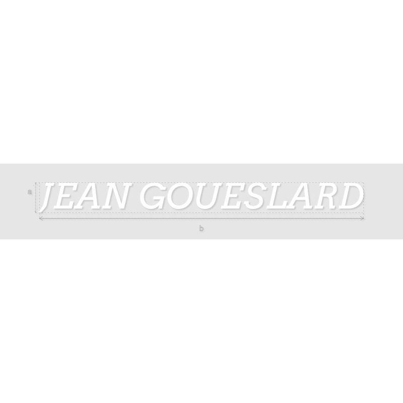 Découpe de lettres : "JEAN GOUESLARD"