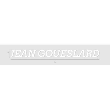 Découpe de lettres : "JEAN GOUESLARD"