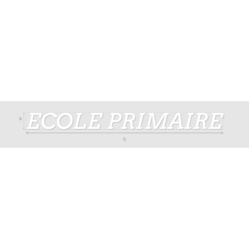 Découpe de lettres : "ECOLE PRIMAIRE"