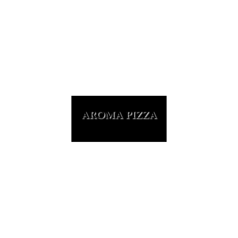 Découpe de lettres : "AROMA PIZZA"