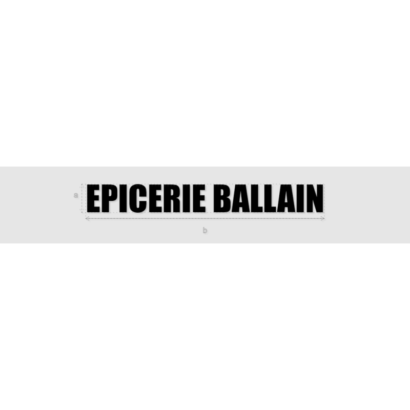 Découpe de lettres : "EPICERIE BALLAIN"