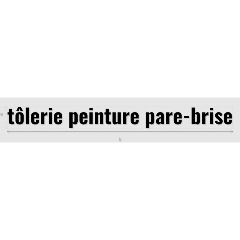 Découpe de lettres : "tôlerie peinture pare-brise"