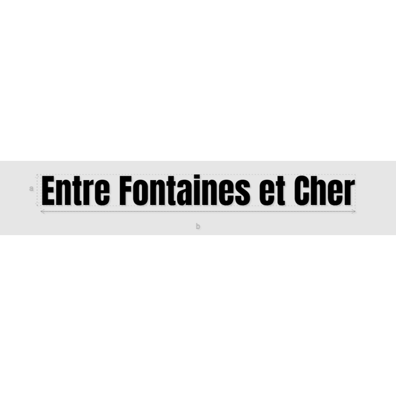 Découpe de lettres : "Entre Fontaines et Cher"