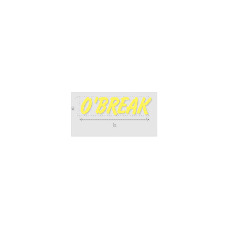 Découpe de lettres : "O'BREAK"