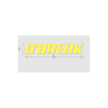 Découpe de lettres : "O'BREAK"