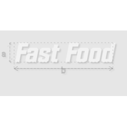 Découpe de lettres : "Fast...