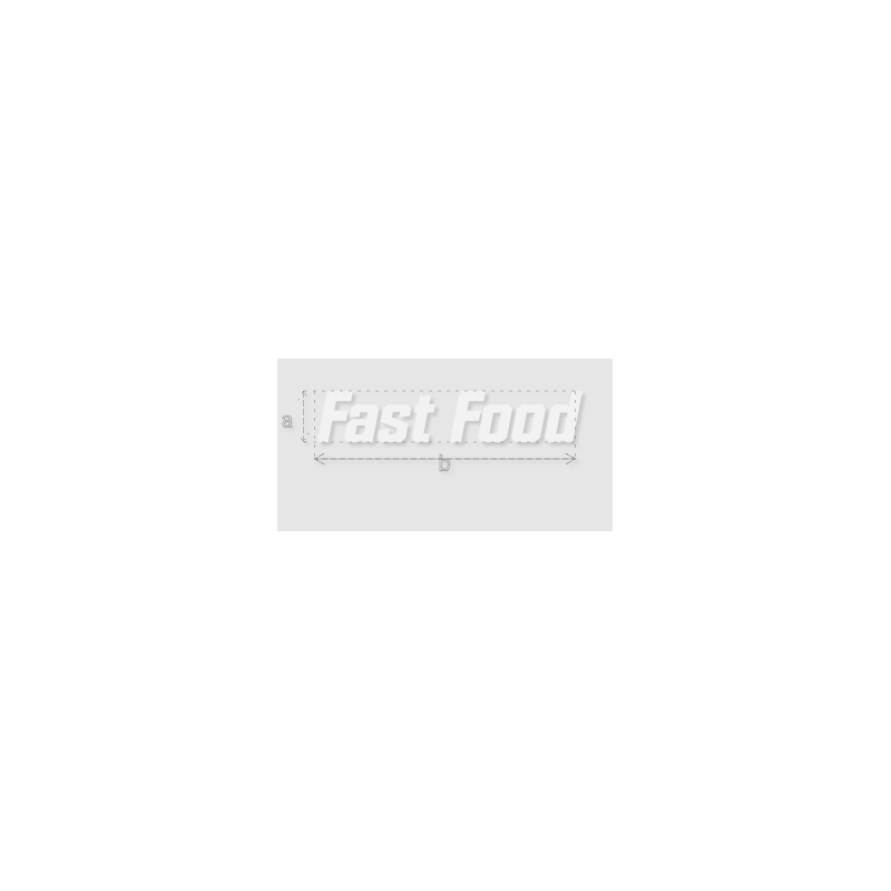 Découpe de lettres : "Fast Food"