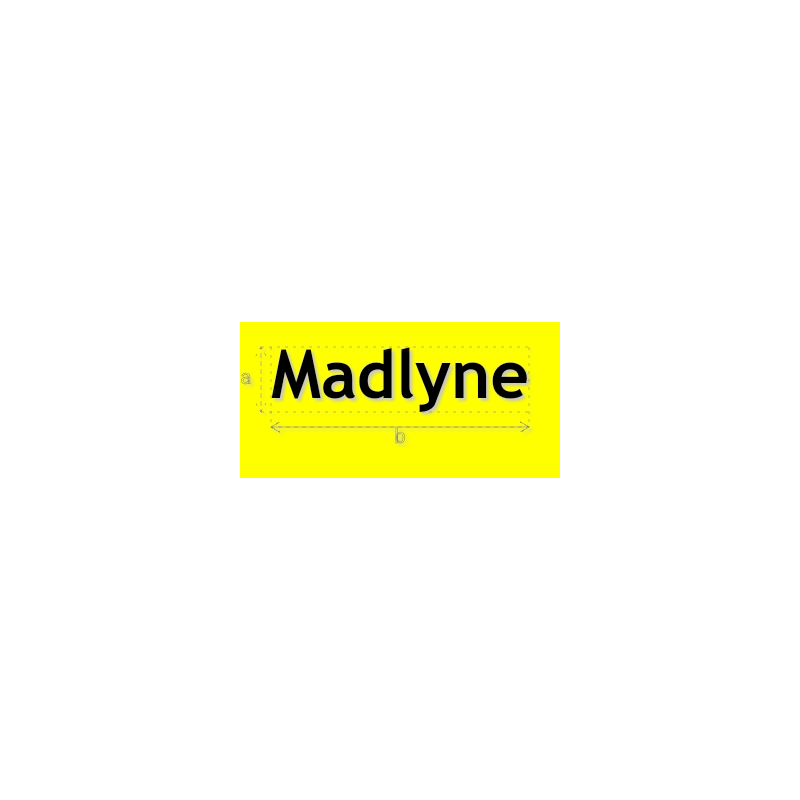 Découpe de lettres : "Madlyne"