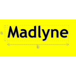 Découpe de lettres : "Madlyne"