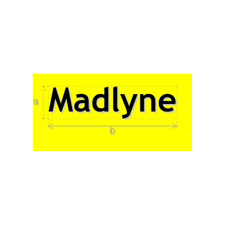 Découpe de lettres : "Madlyne"