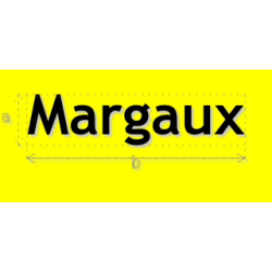 Découpe de lettres : "Margaux"