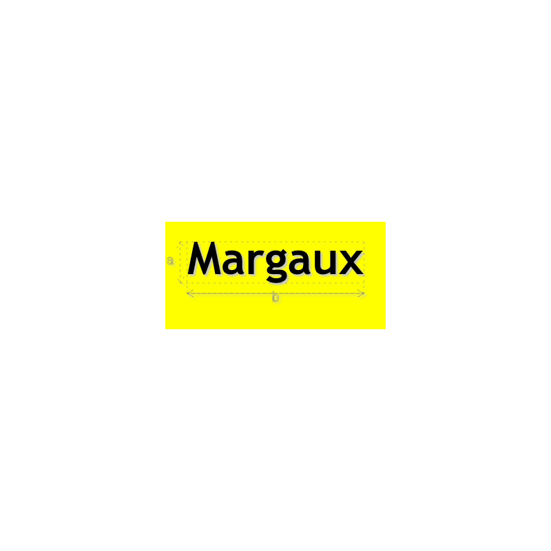 Découpe de lettres : "Margaux"