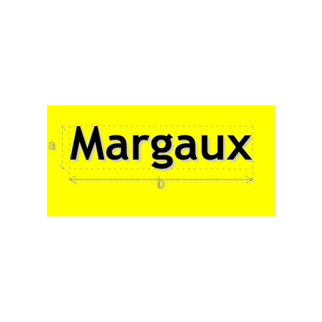 Découpe de lettres : "Margaux"