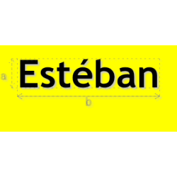 Découpe de lettres : "Estéban"