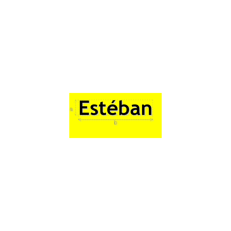 Découpe de lettres : "Estéban"