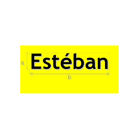 Découpe de lettres : "Estéban"