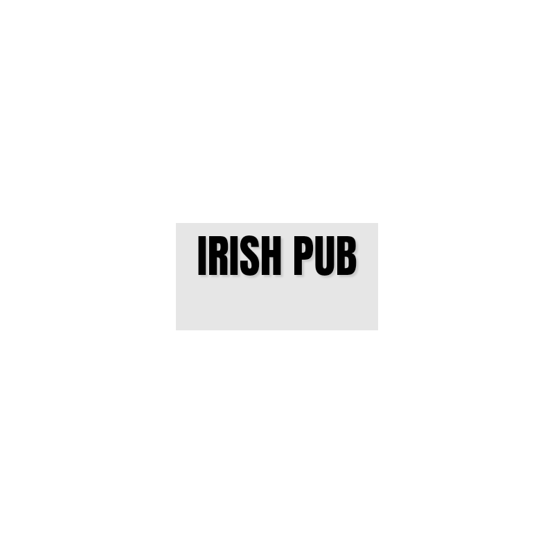 Découpe de lettres : "IRISH PUB"